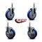Service Caster Regency 460EC26 EC-26 5'' Replacement Caster Set with Brakes, 4PK REG-SCC-GR20S514-PPUB-BLU-845-2-TLB2 - alternate 2